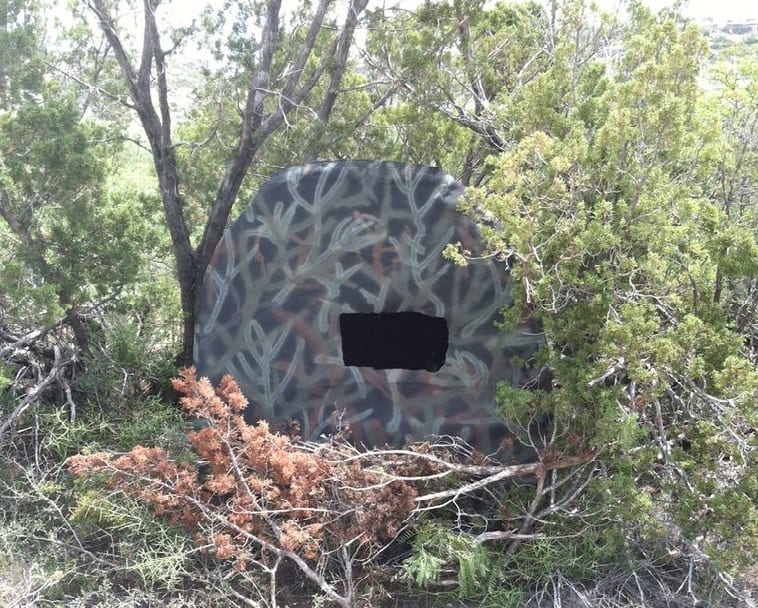 Homemade Bow Blind Western Whitetail Big Game Hunting Whitetail Territory